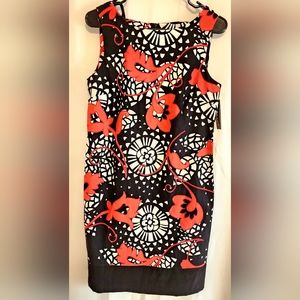 ALYX Limited  Women's Red Black Paisley Print Sleeveless Shift Dress Size 10
